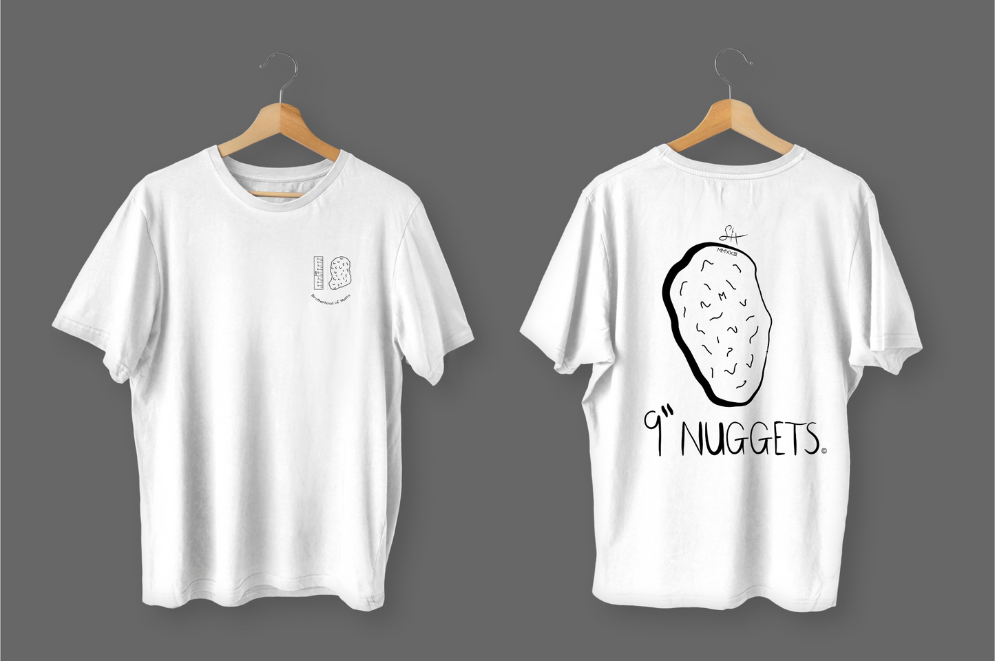 9" Nuggets T (White)